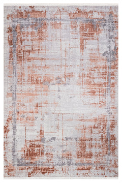 Capelle Turuncu Pamuk ve Şönil Dijital Baskı Halı