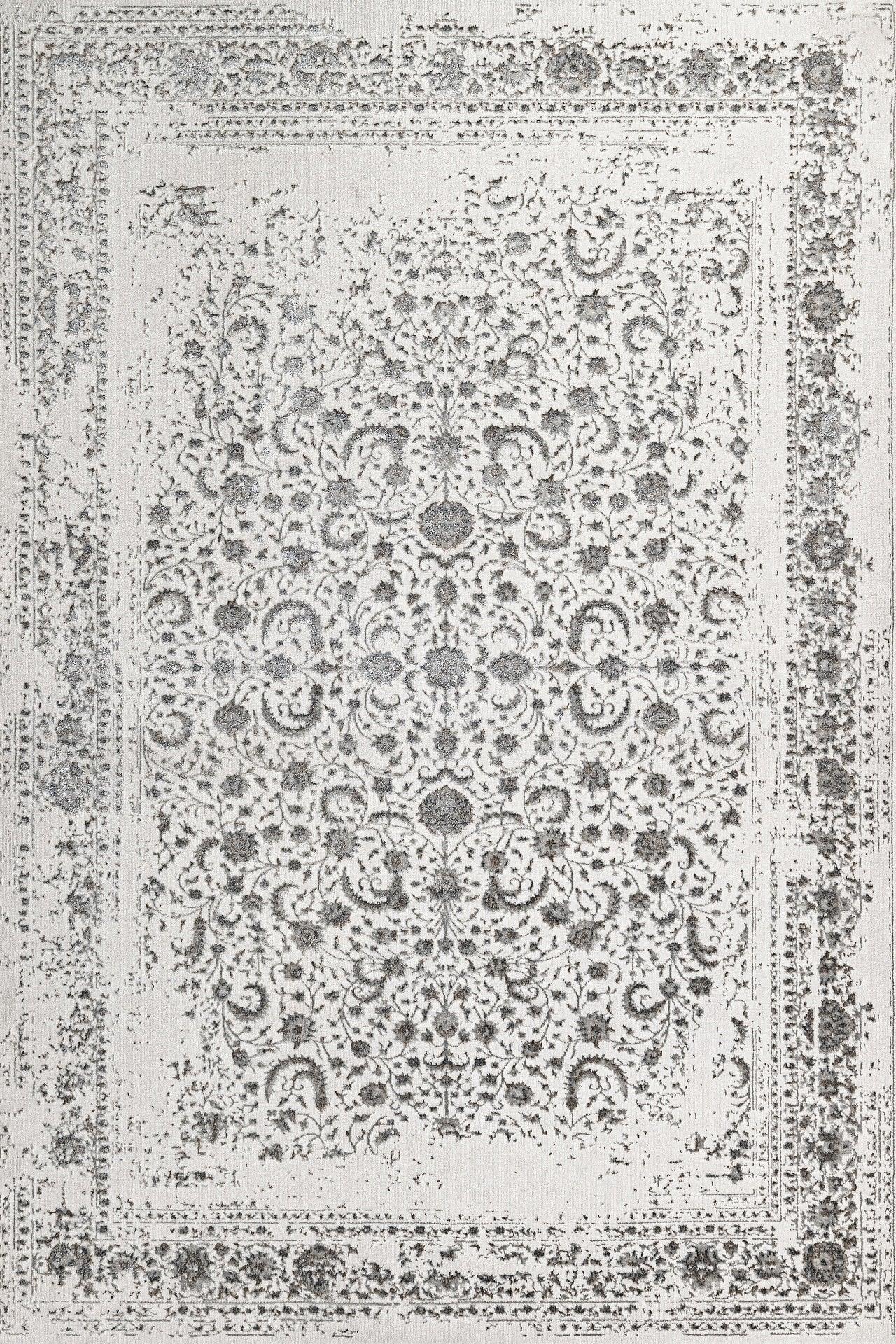 Antrasit Gri Eskitme Göbekli Halı - Yıkanabilir - Kaymaz Taban - Pati Dostu