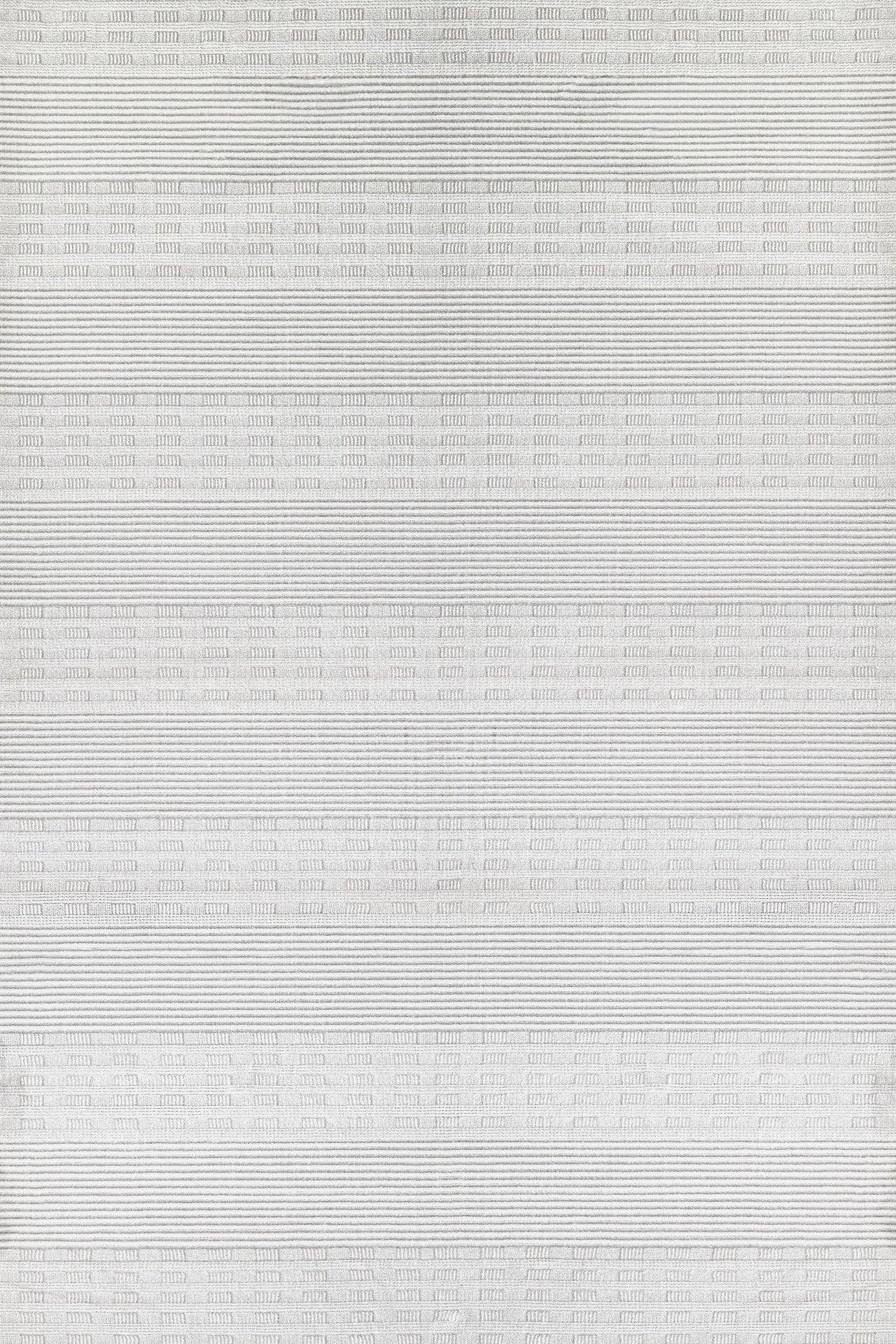 Beyaz Gri Minimalist Modern Halı - Yıkanabilir - Kaymaz Taban - Pati Dostu
