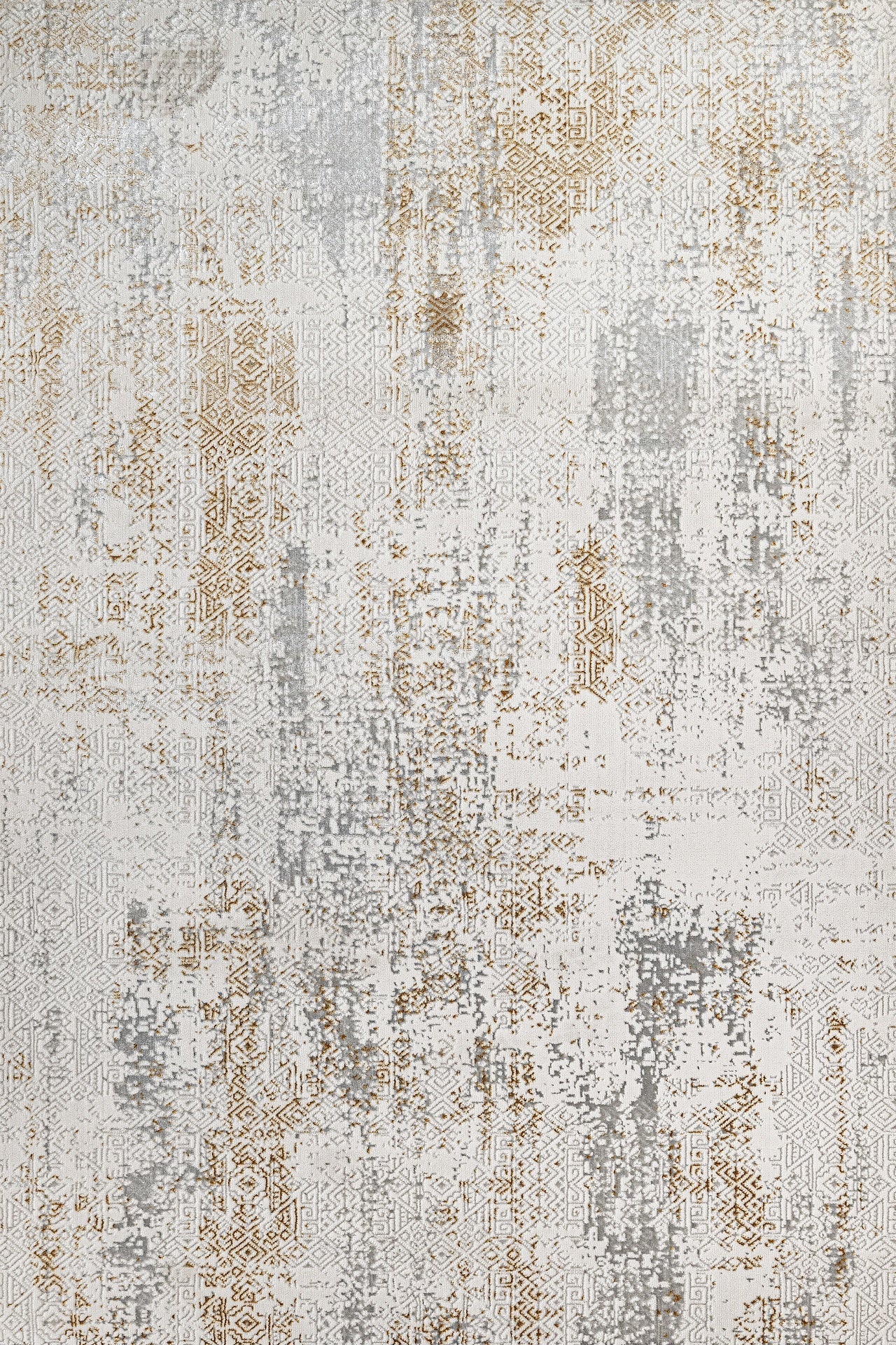 Bej Krem Bohem Dokulu Halı - Yıkanabilir - Kaymaz Taban - Pati Dostu