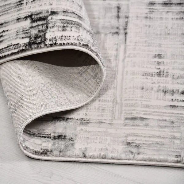 Gri Dokulu Eskitme Triko Halı - Pati Dostu - Toz Vermez