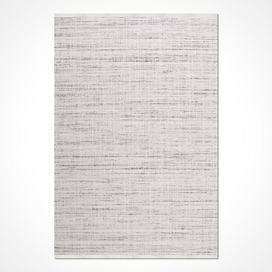 Krem Düz Minimalist Triko Halı - Pati Dostu - Toz Vermez