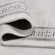 Gri Çerçeveli Akrilik Makine Halısı