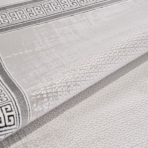 Gri Çerçeveli Akrilik Makine Halısı