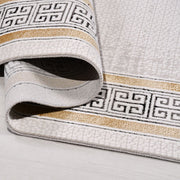 Krem Çerçeveli Akrilik Makine Halısı