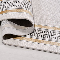 Krem Çerçeveli Akrilik Makine Halısı