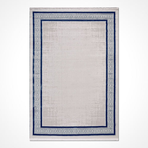 Krem Çerçeveli Akrilik Makine Halısı