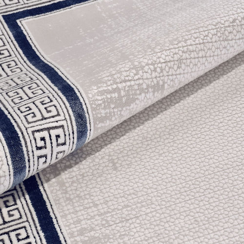 Krem Çerçeveli Akrilik Makine Halısı