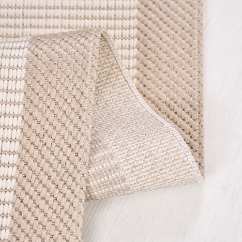 Bej Çerçeveli Pamuk Makine Halısı