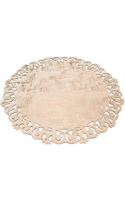 Klasik Ve Modern İşleme ve Oymaya Sahip Suni Deri Halı