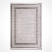 Bej Çerçeveli Akrilik Makine Halısı