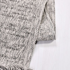 Damesk Gri Düz Polipropilen Makine Halısı