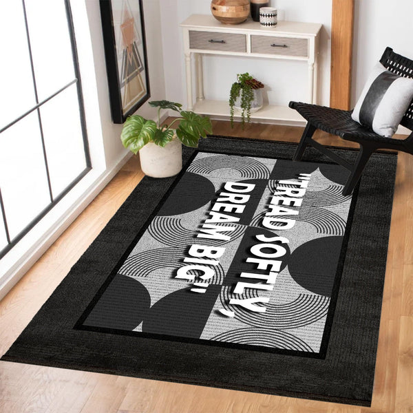 Modern Antrasit Gri Vizon Kahve Geometrik Desenli Polyester Salon Halısı