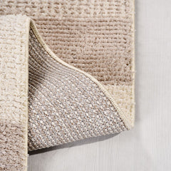 Bej Geometrik Polyester Makine Halısı