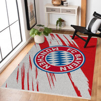 Modern White and Red Area Rug