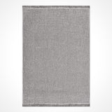 Grey Modern Living Room Rug - Polyester Machine Woven