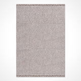 Light Grey Beige Modern Living Room Rug - Polyester