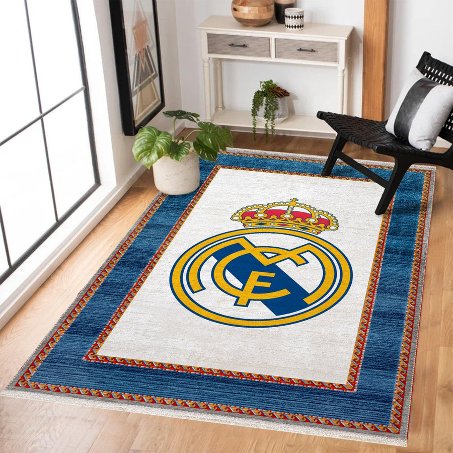 Modern Ekru Sarı Geometrik Desenli Polyester Salon Halısı