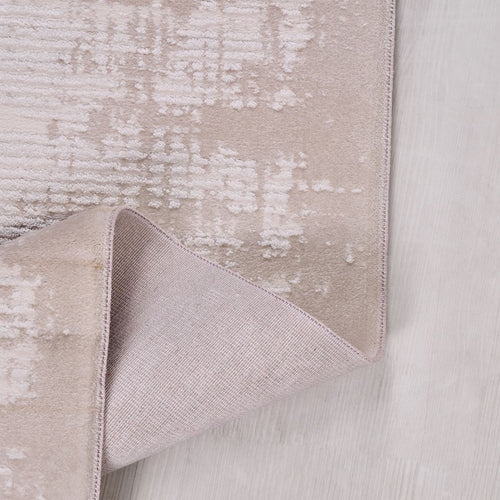 Krem Modern Akrilik Makine Halısı