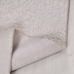 Krem Modern Akrilik Makine Halısı