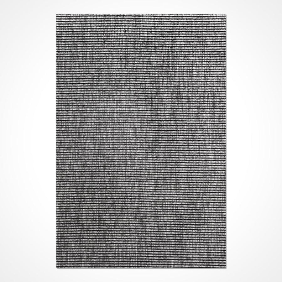 Antrasit Siyah Dokulu Düz Triko Halı - Pati Dostu - Toz Vermez