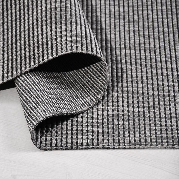 Antrasit Siyah Dokulu Düz Triko Halı - Pati Dostu - Toz Vermez