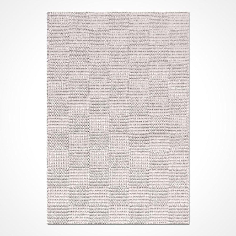 Bej Dokulu Geometrik Triko Halı - Pati Dostu - Toz Vermez