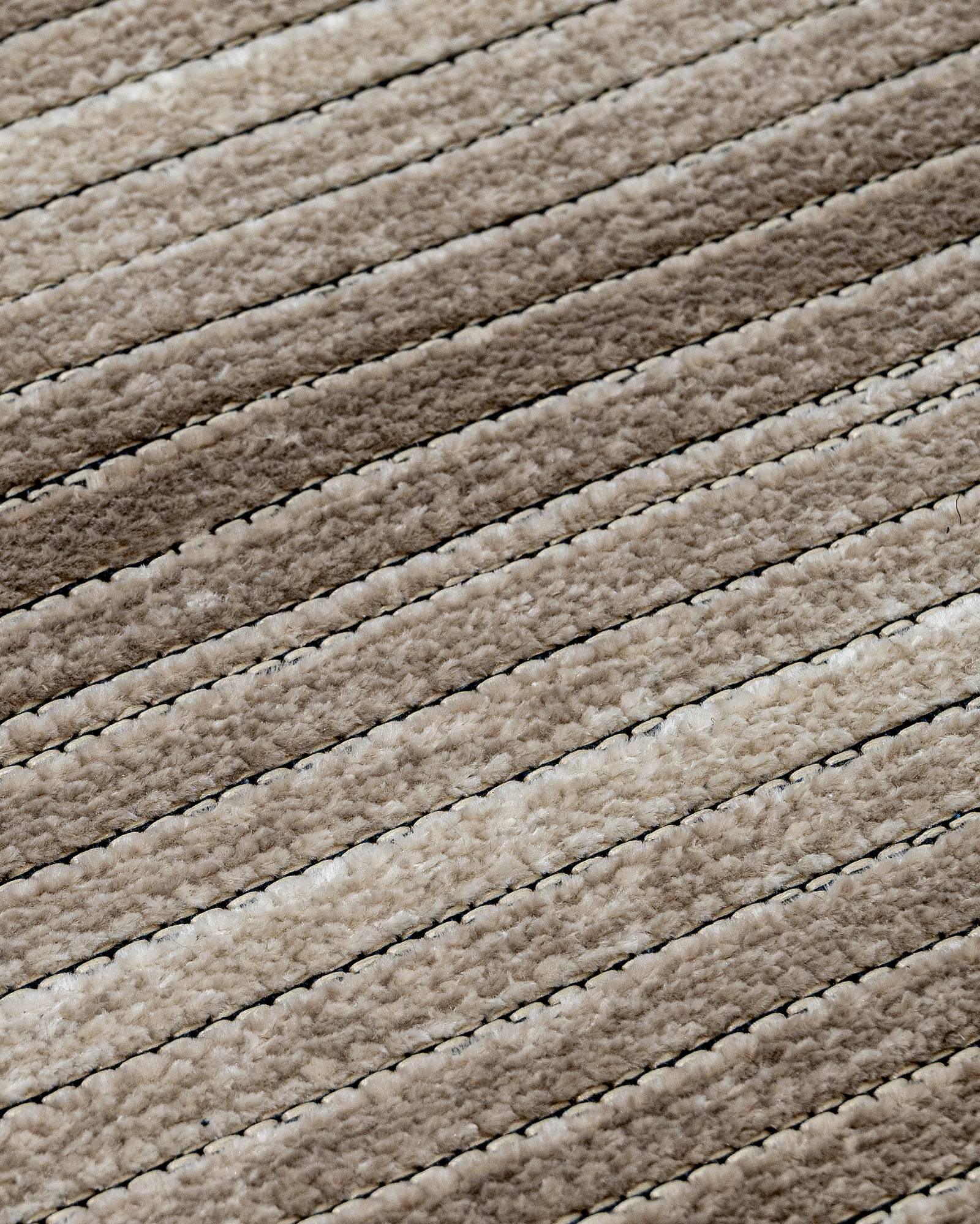 Gri Vizon Düz Geometrik Triko Halı - Toz Vermez