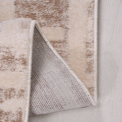 Bej Modern Polyester Makine Halısı