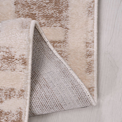 Bej Modern Polyester Makine Halısı
