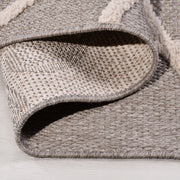 Gri Modern Polip Makine Halısı