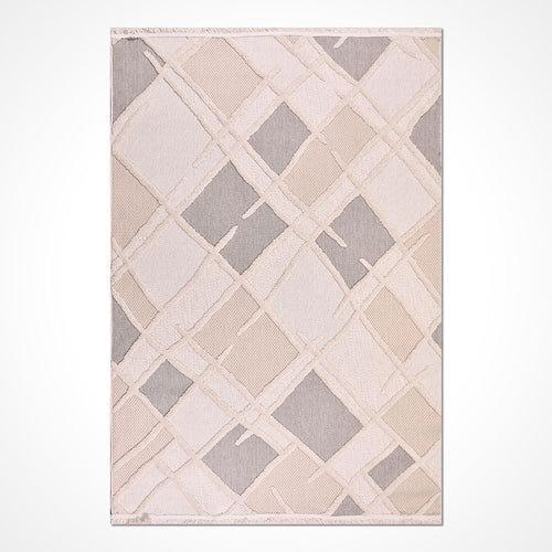 Bej Modern Polip Makine Halısı