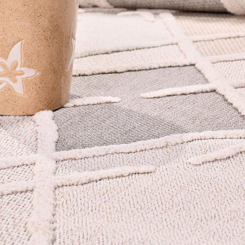 Bej Modern Polip Makine Halısı