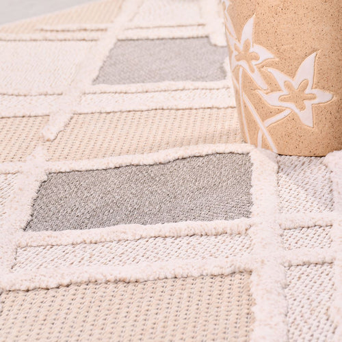 Bej Modern Polip Makine Halısı