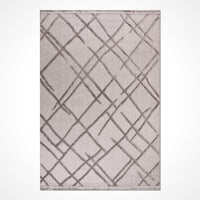 Light Grey Geometric Non-Slip Area Rug for Modern Living Rooms