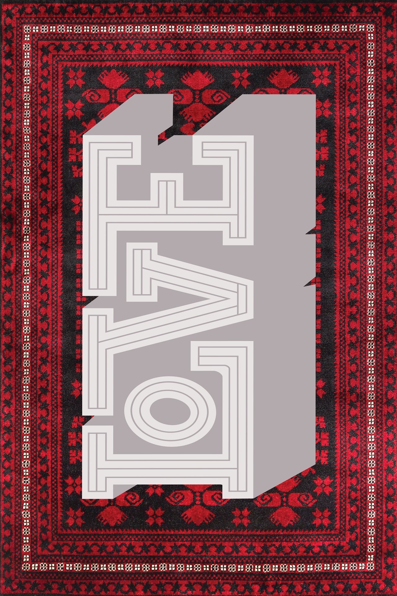 LOVE KIRMIZI Yıkanabilir Kaymaz Tabanlı Halı