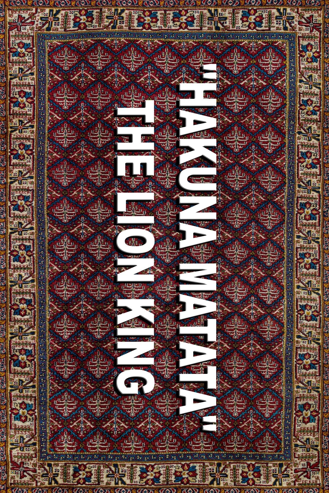 Bordo Mavi Etnik Anadolu Salon Halısı - Polyester