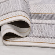 Gri Çerçeveli Akrilik Makine Halısı