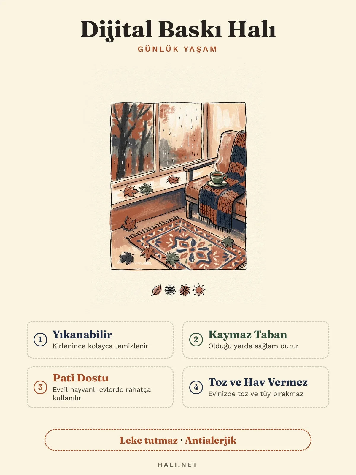hlc-tr: Dijital baskı halı özellik kartı