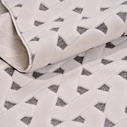 Krem Modern Polyester Makine Halısı