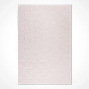 Krem Dokulu Geometrik Desenli Triko Halı - Pati Dostu - Toz Vermez