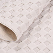 Krem Modern Polyester Makine Halısı