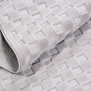 Gri Modern Polyester Makine Halısı