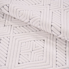 Krem Modern Polyester Makine Halısı