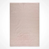 Geometric Pattern Beige and Cream Embossed Rug