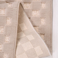 Bej Modern Polyester Makine Halısı