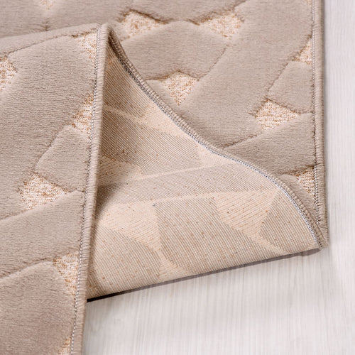 Bej Modern Polyester Makine Halısı