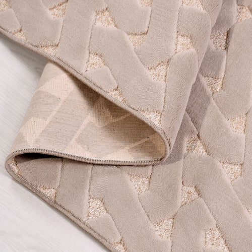 Bej Modern Polyester Makine Halısı