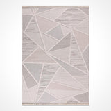 Moderner Beige Creme Geometrisch Gemusterter Teppich