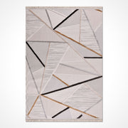 Krem Modern Polyester Makine Halısı